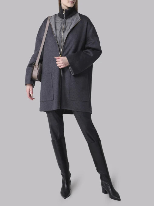 Пальто кашемировое и стеганая куртка AGNONA