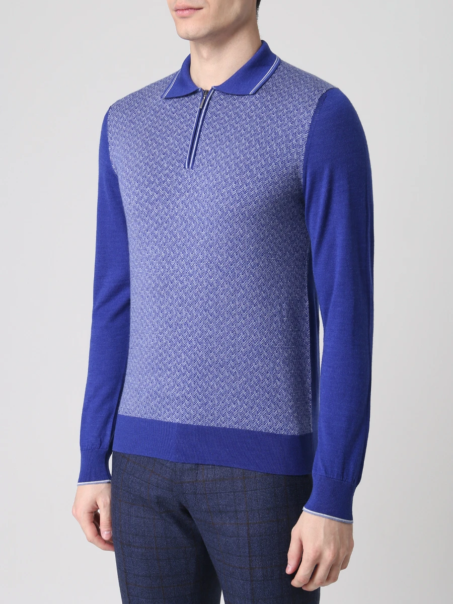 Поло из шерсти и шелка