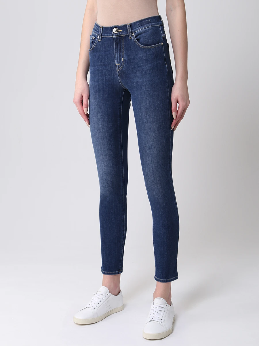 Джинсы хлопковые укороченные