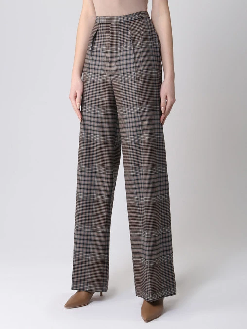 Брюки шерстяные в клетку LORO PIANA