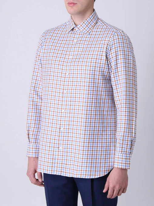 Рубашка Slim Fit в клетку STILE LATINO
