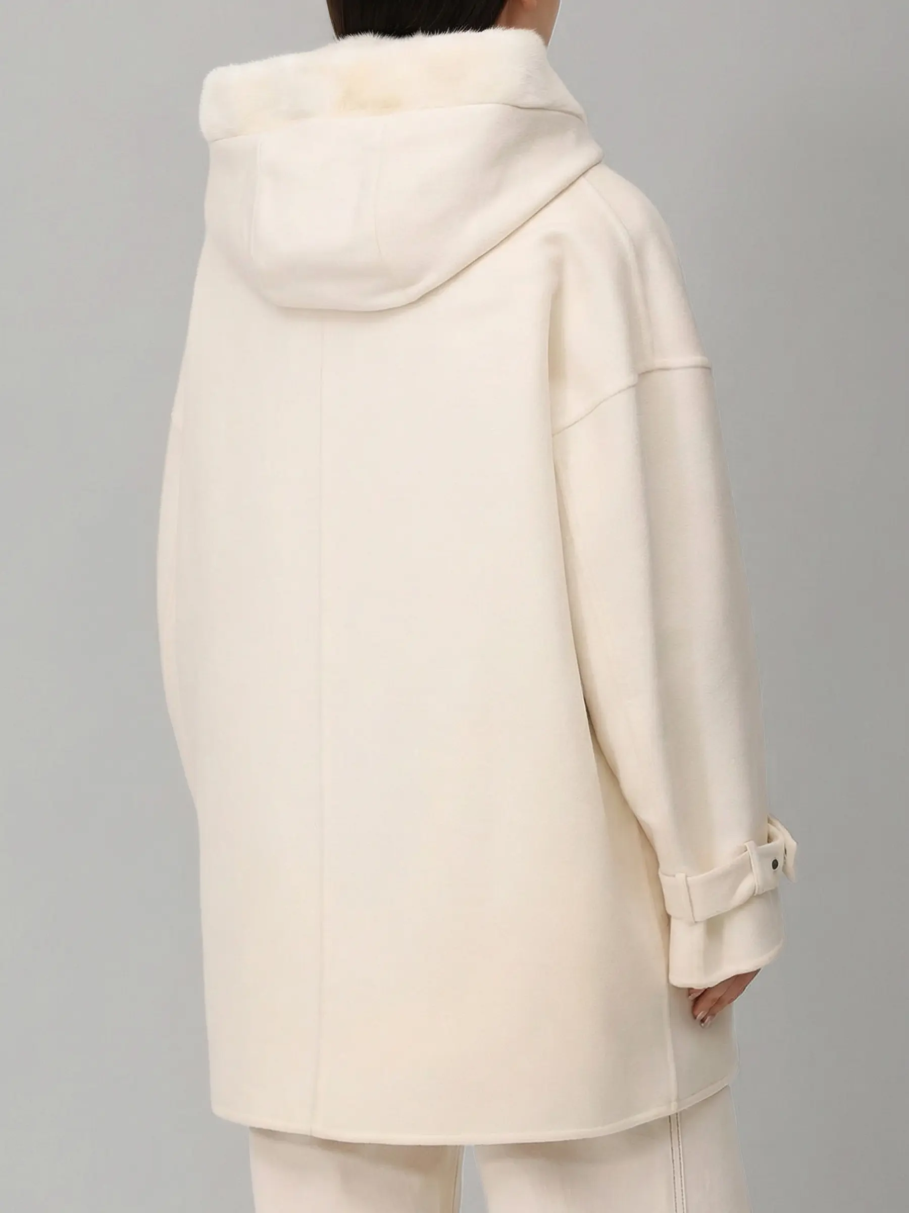 Парка кашемировая с норковым жилетом