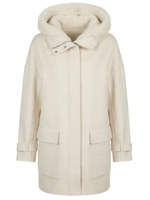 Парка кашемировая с норковым жилетом KITON