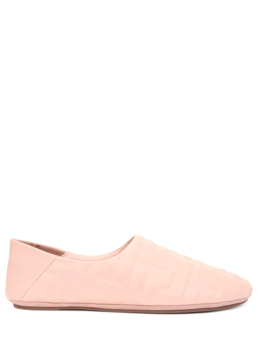 Слипперы кожаные FENDI