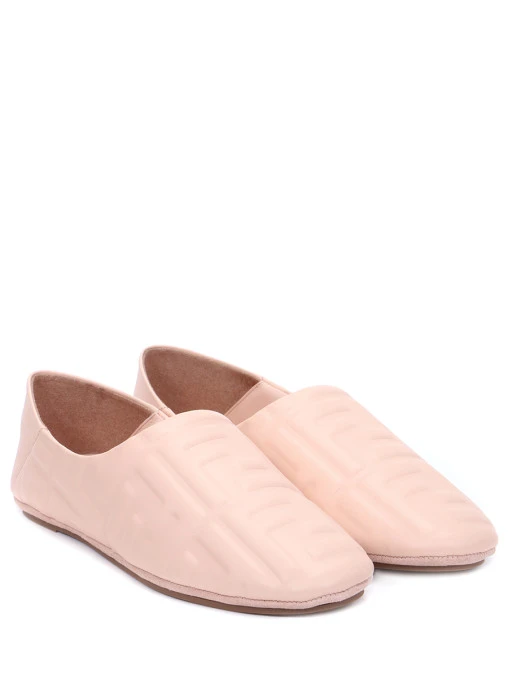 Слипперы кожаные FENDI