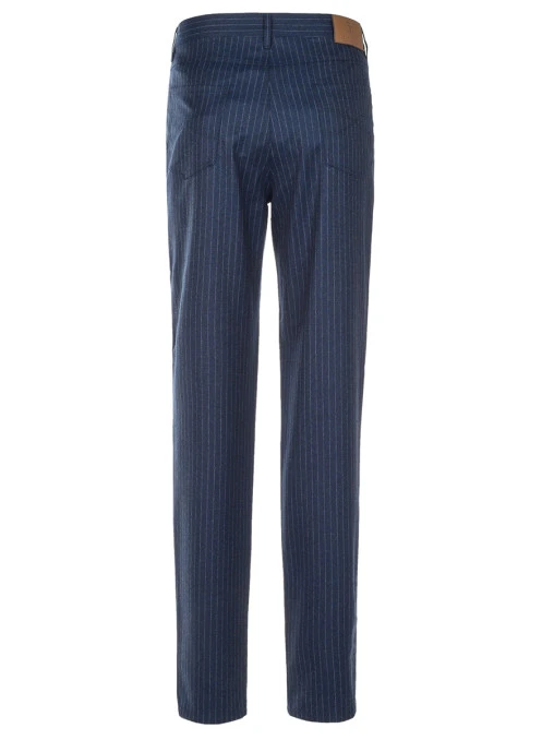 Брюки шерстяные в полоску BRUNELLO CUCINELLI
