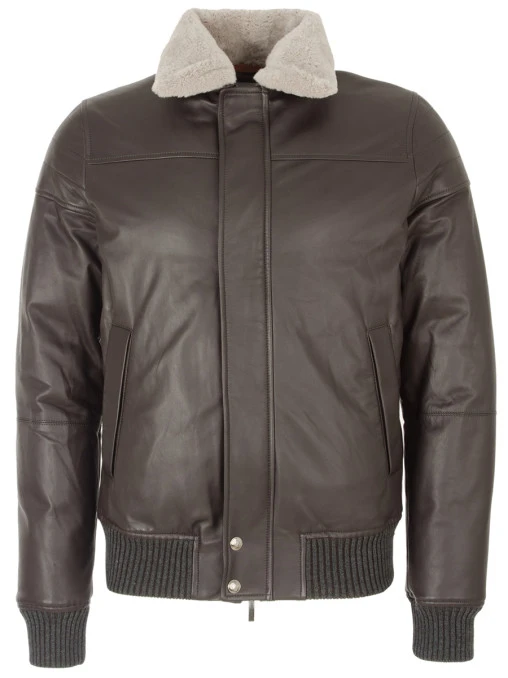 Куртка утепленная кожаная CORTIGIANI