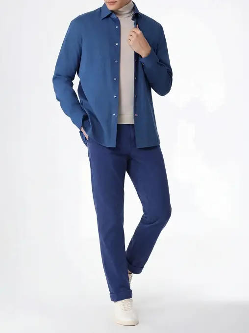 Брюки с подворотами KITON