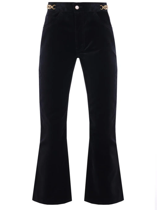 Брюки-клеш бархатные CELINE