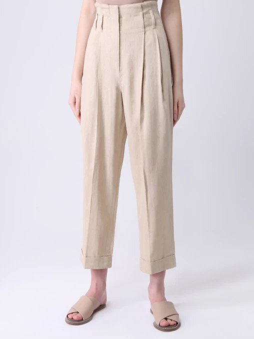 Брюки льняные BRUNELLO CUCINELLI