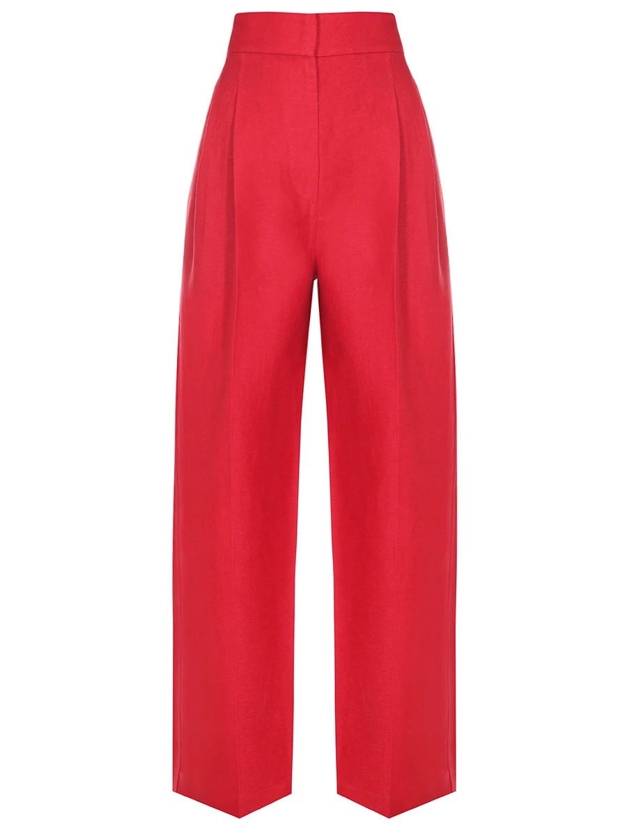 Брюки льняные укороченные