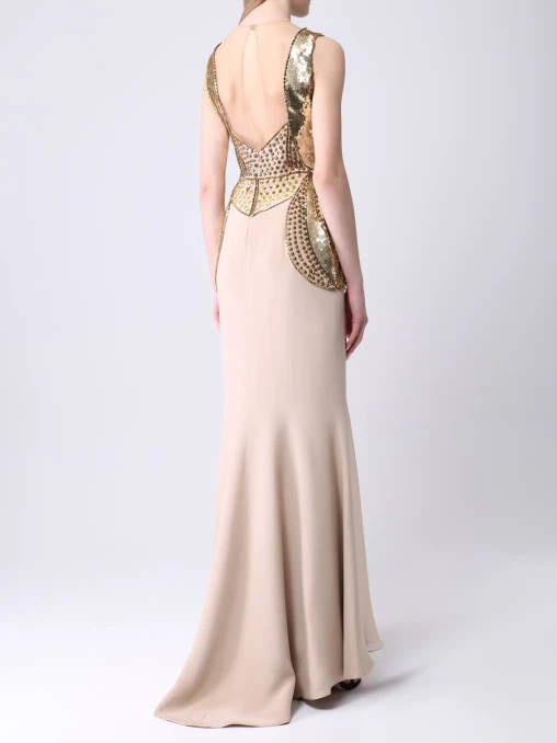 Платье шелковое с декором ZUHAIR MURAD