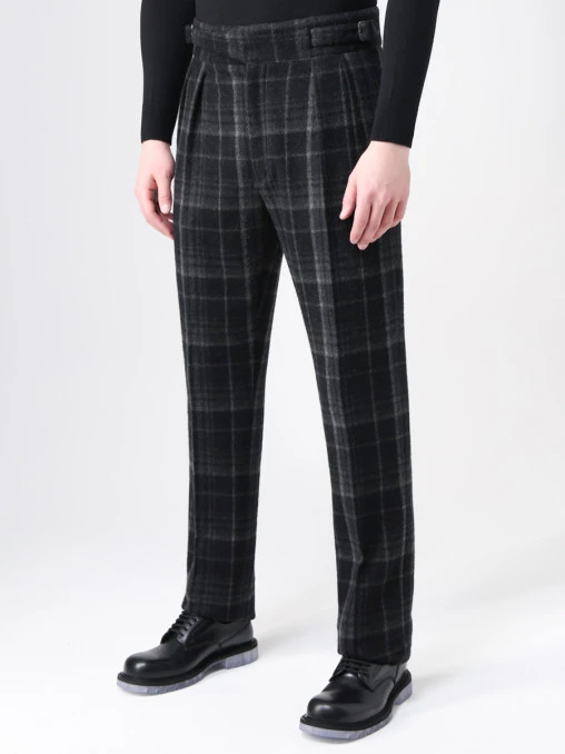 Брюки кашемировые в клетку RALPH LAUREN
