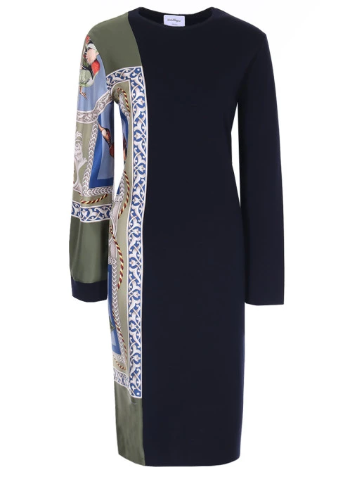 Платье комбинированное S.FERRAGAMO