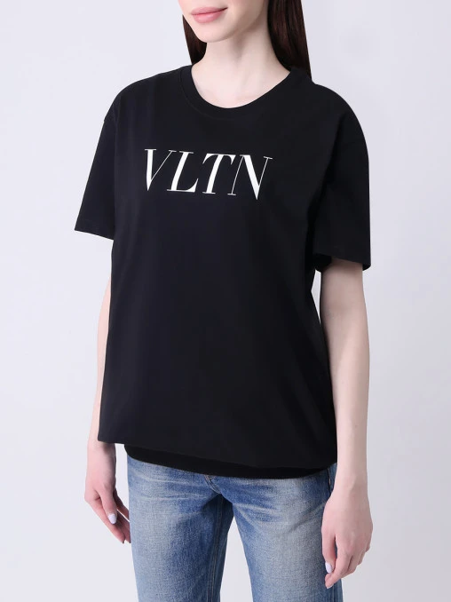 Футболка хлопковая с логотипом VALENTINO PAP