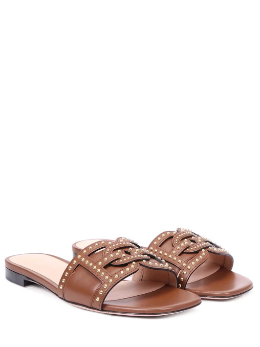 Шлепанцы кожаные Peoni BALLY