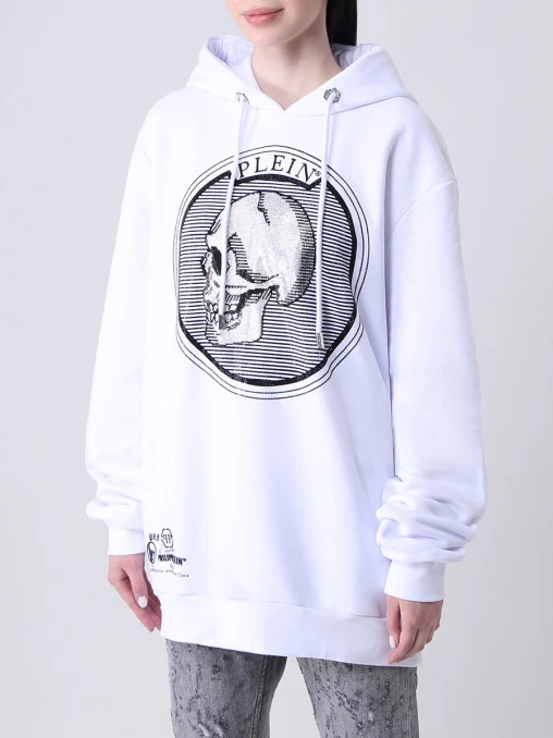 Худи хлопковое с принтом PHILIPP PLEIN