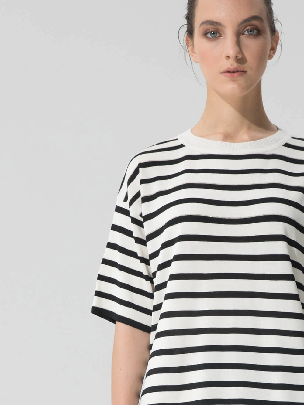 Джемпер шелковый с люрексом