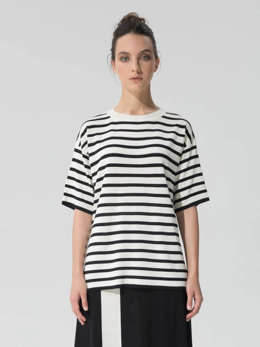 Джемпер шелковый с люрексом FREE AGE