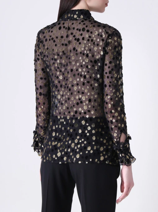 Блуза с люрексом SAINT LAURENT