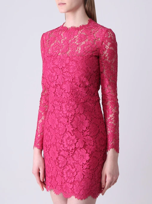Платье с кружевом VALENTINO