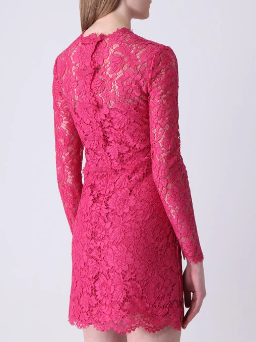 Платье с кружевом VALENTINO