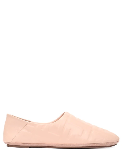 Слиперы кожаные FENDI