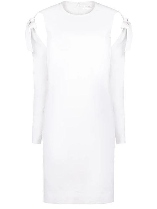 Платье из хлопка и шелка CELINE