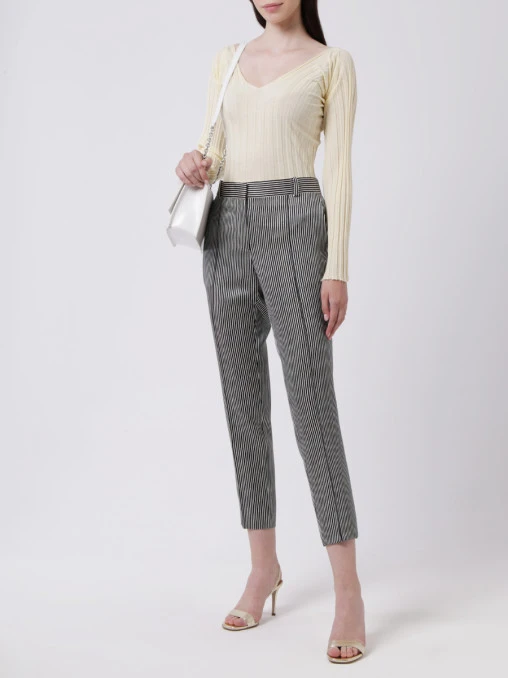 Брюки в полоску CELINE