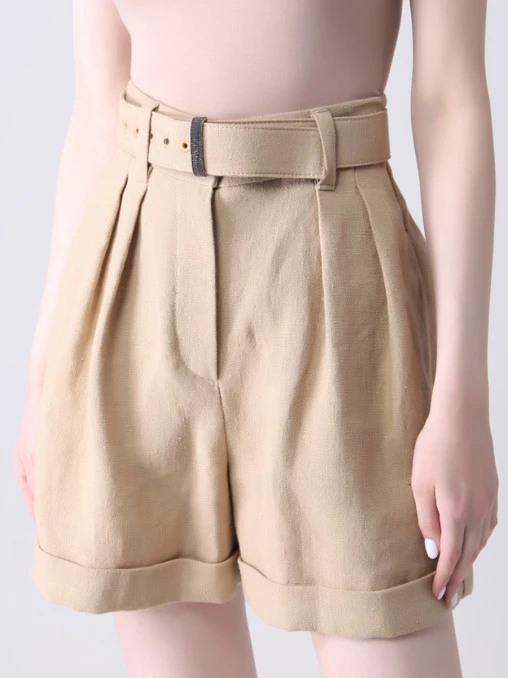 Шорты льняные BRUNELLO CUCINELLI