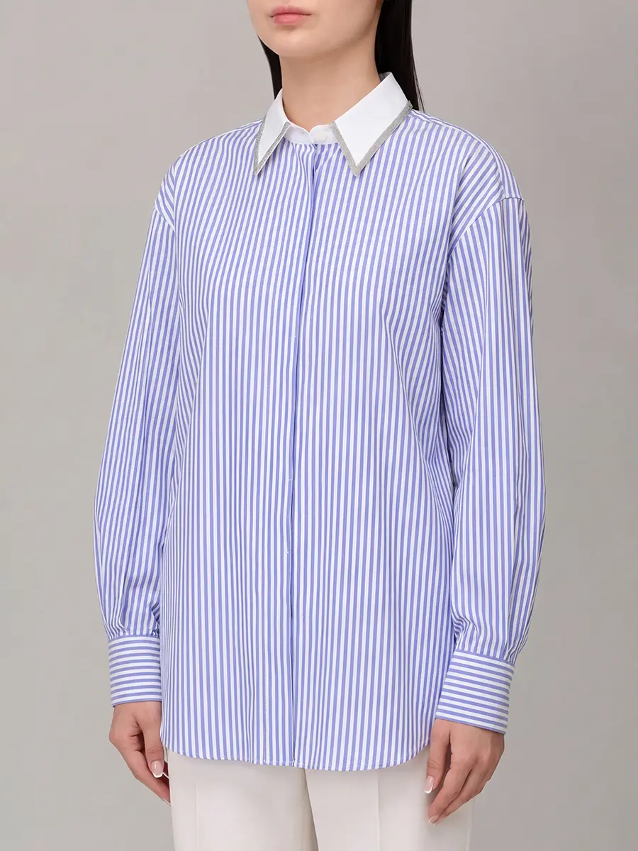 Рубашка хлопковая в полоску