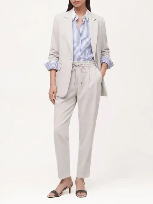 Рубашка хлопковая в полоску BRUNELLO CUCINELLI