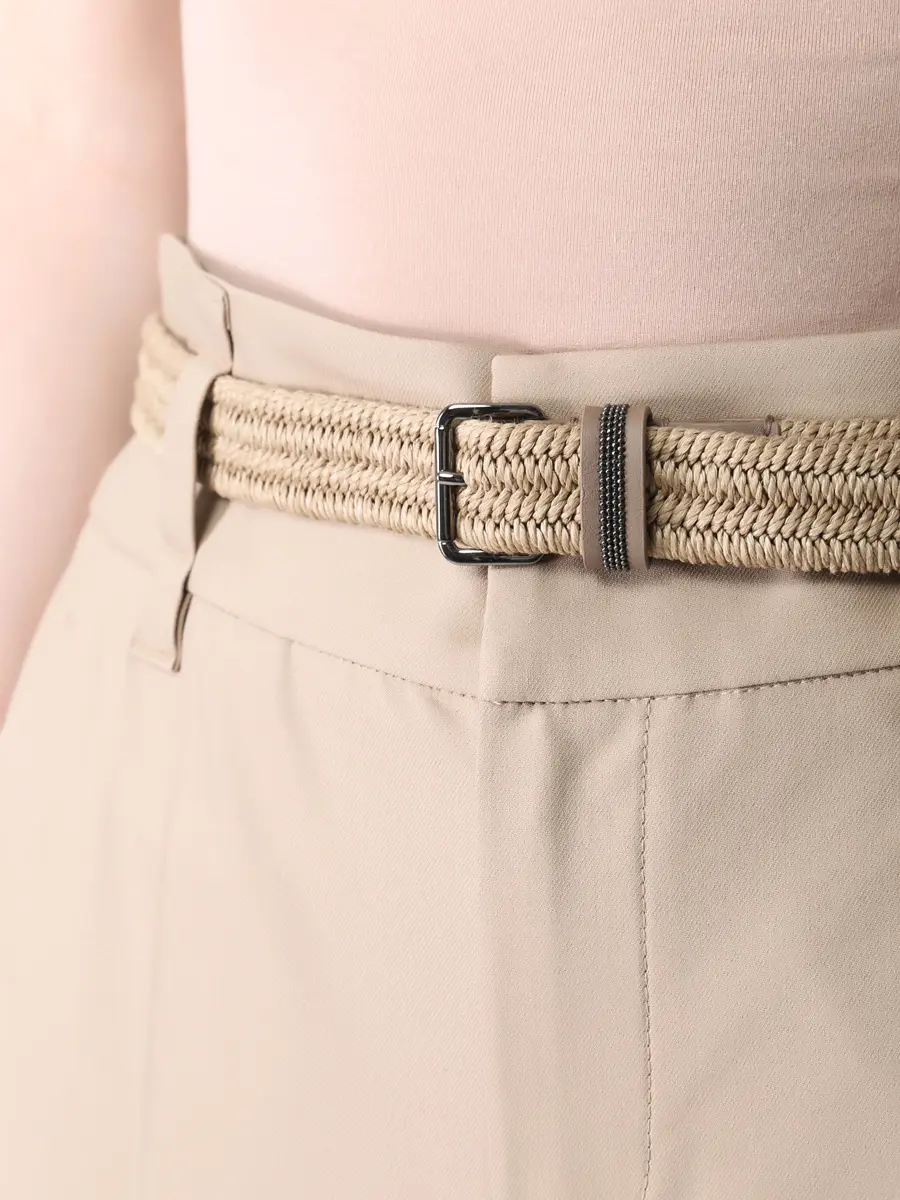 Брюки хлопковые укороченные