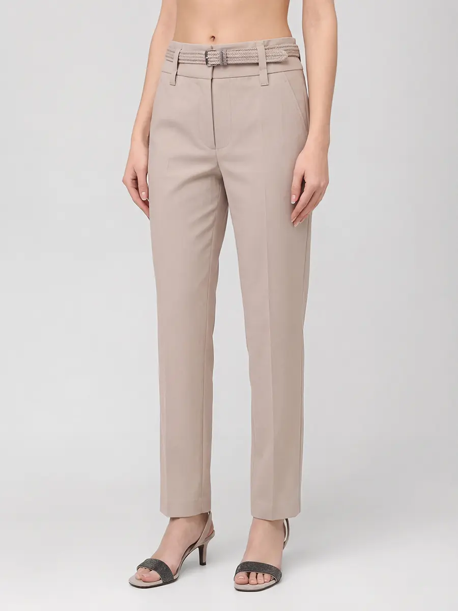 Брюки хлопковые укороченные