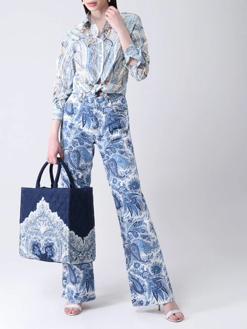 Сумка текстильная с принтом ETRO