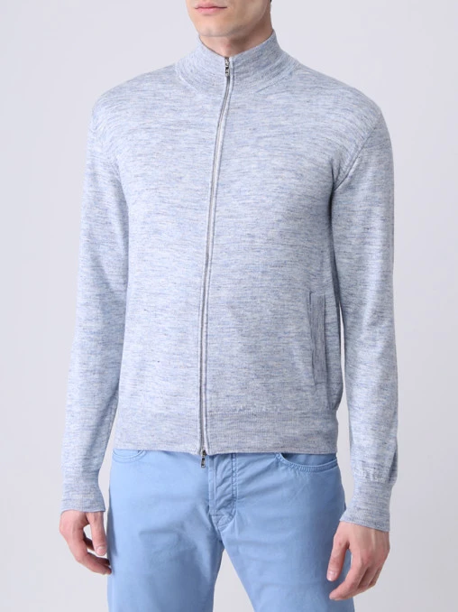Кардиган из шерсти и шелка FIORONI CASHMERE