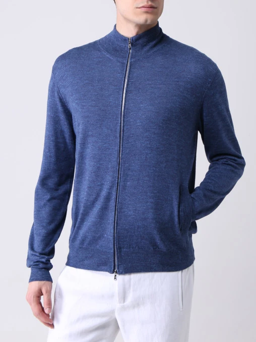 Кардиган из шерсти и шелка FIORONI CASHMERE