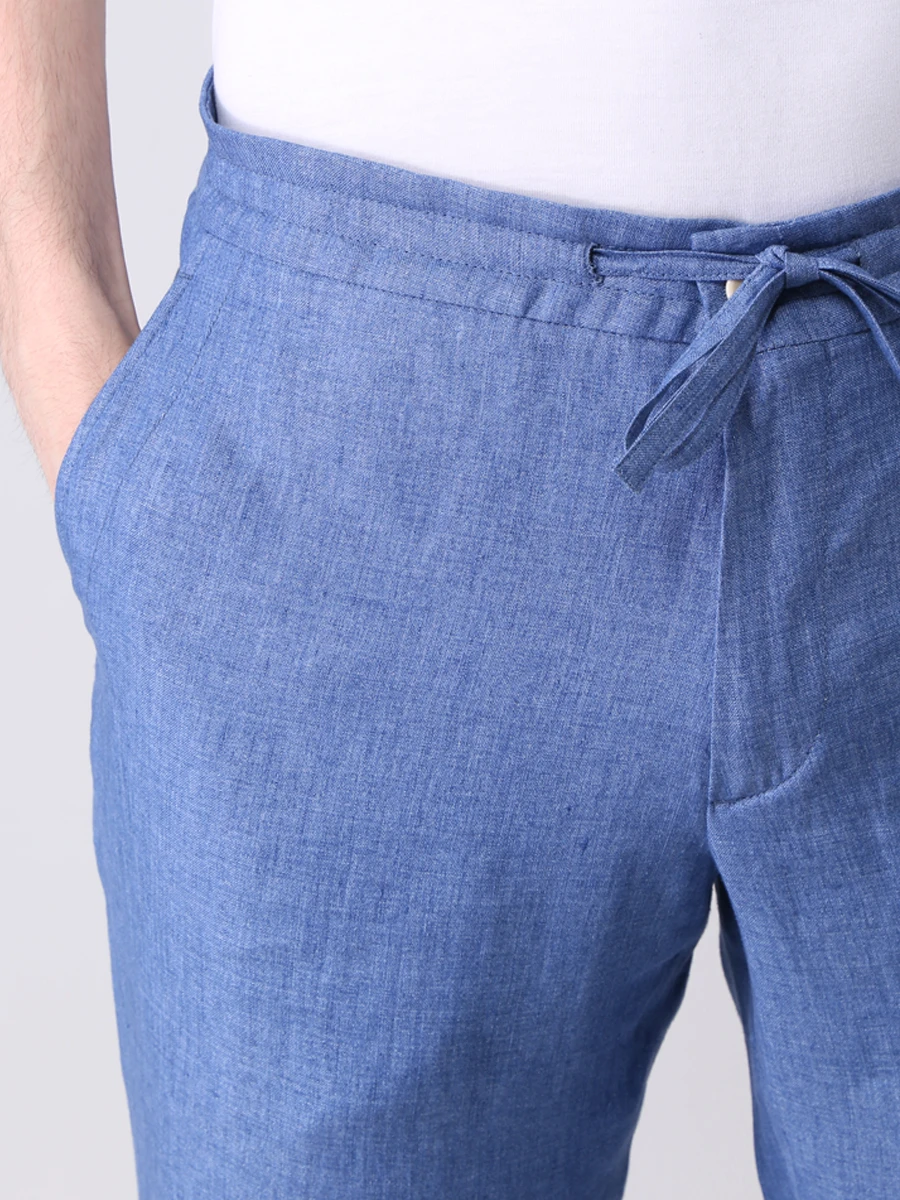 Брюки льняные на кулиске