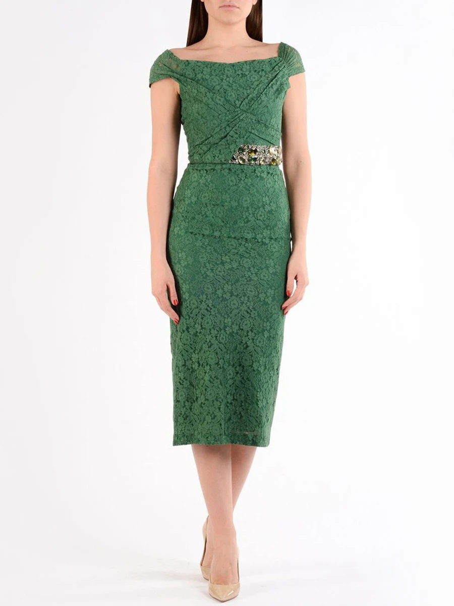 Платье-футляр кружевное