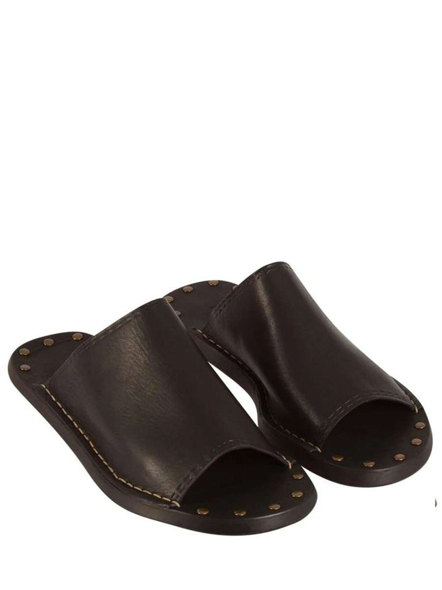 Шлепанцы кожаные