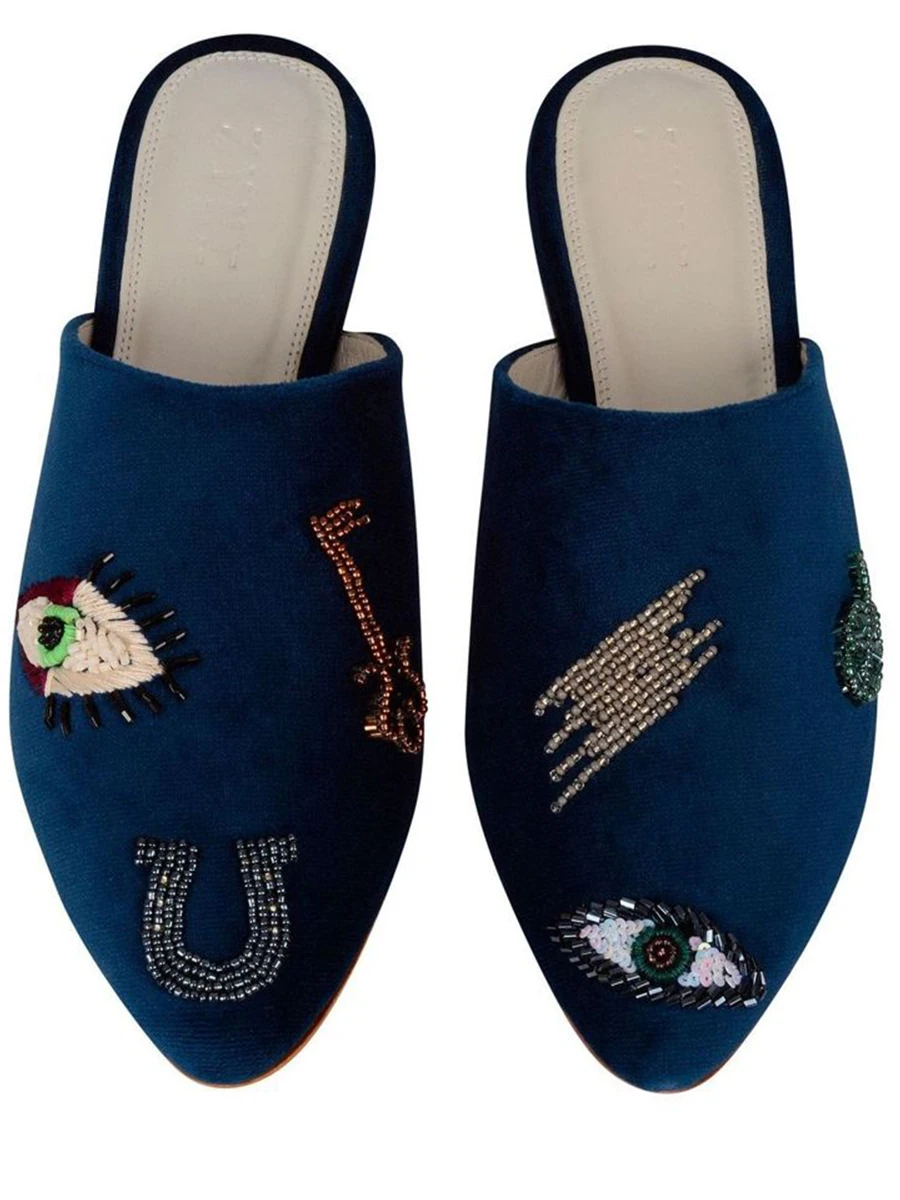 Мюли с принтом