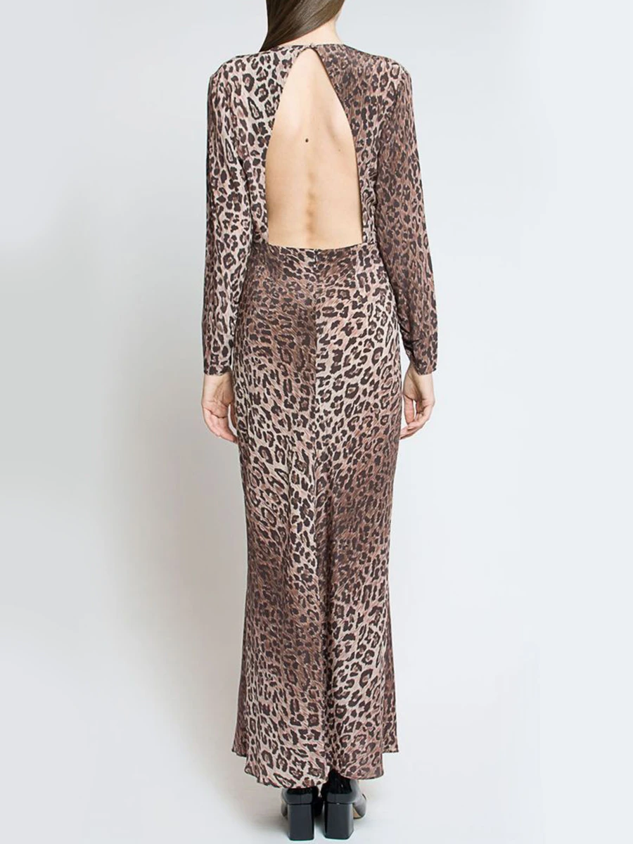 Платье шелковое с принтом