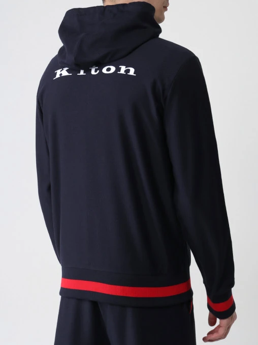 Костюм хлопковый с принтом KITON