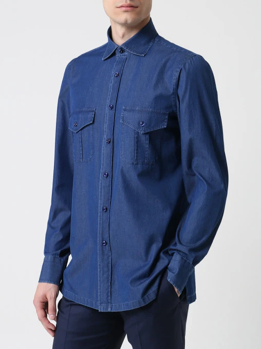 Рубашка Regular Fit хлопковая CESARE ATTOLINI