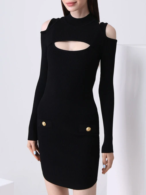 Платье из вискозы BALMAIN