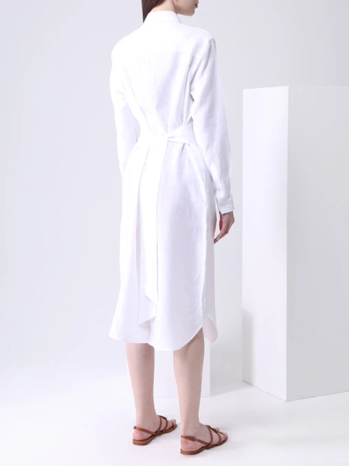 Платье-рубашка льняное KITON