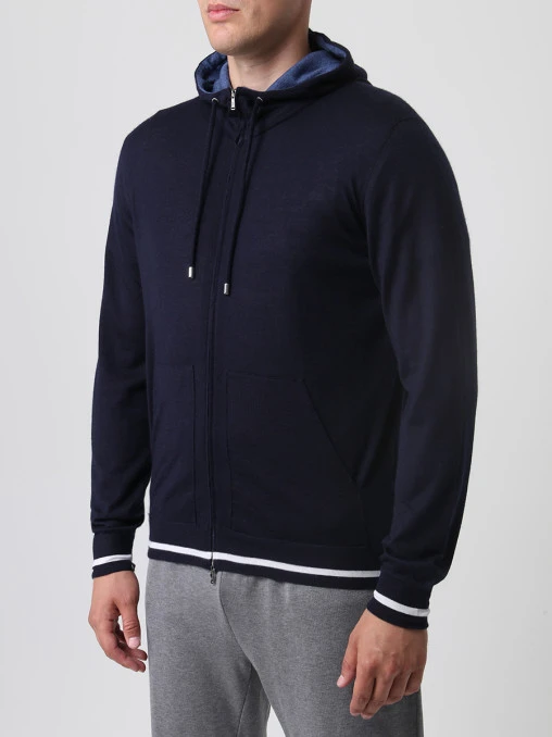 Толстовка на молнии с капюшоном FIORONI CASHMERE
