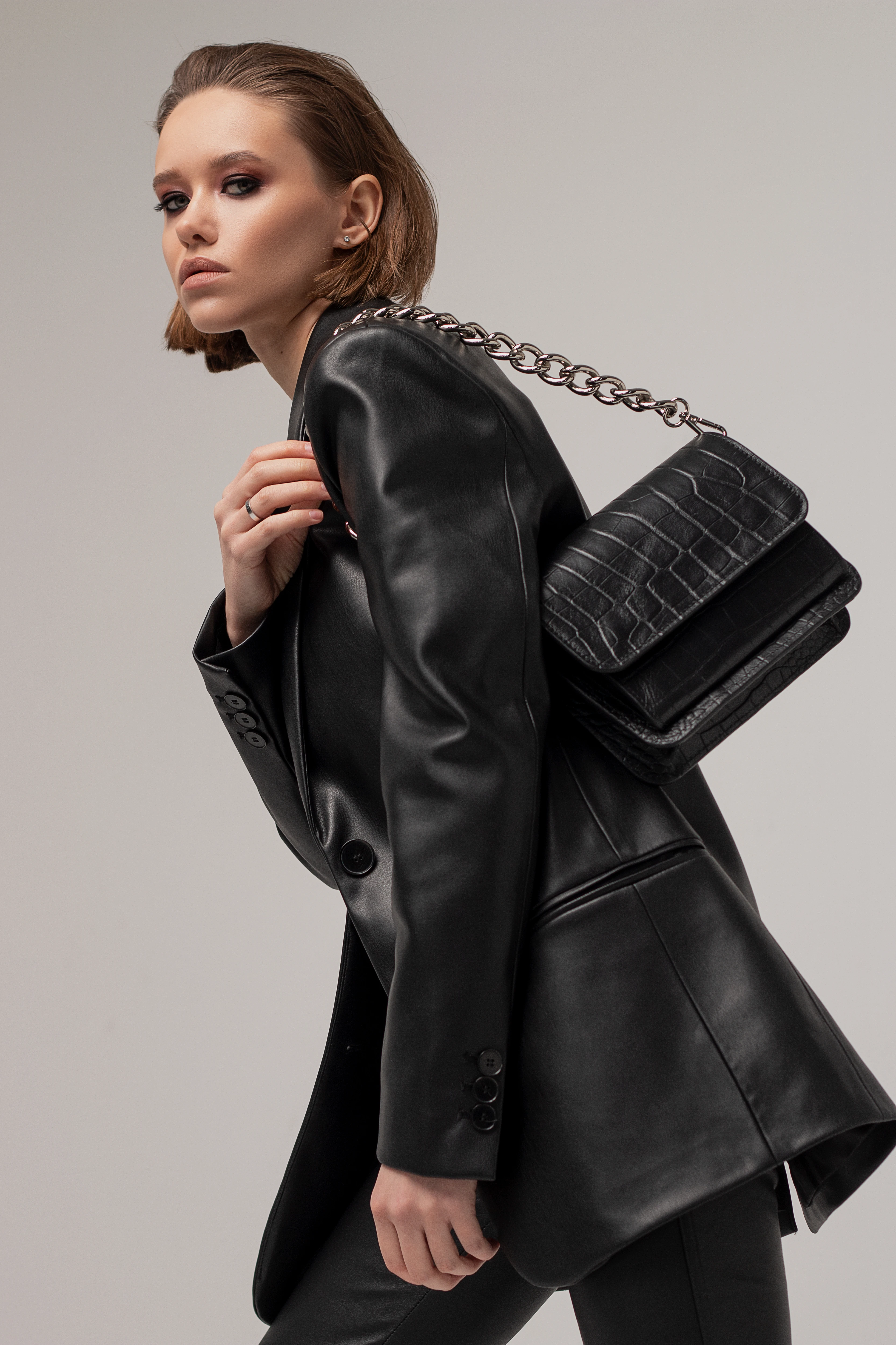 Сумка кожаная Mia Black Matt