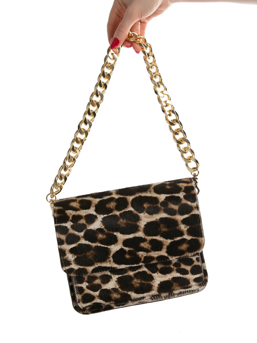 Сумка кожаная Mia Leopard