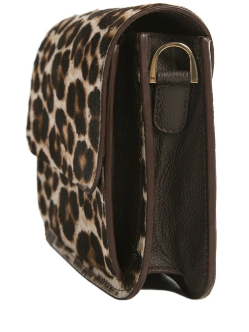 Сумка кожаная Mia Leopard SCALA